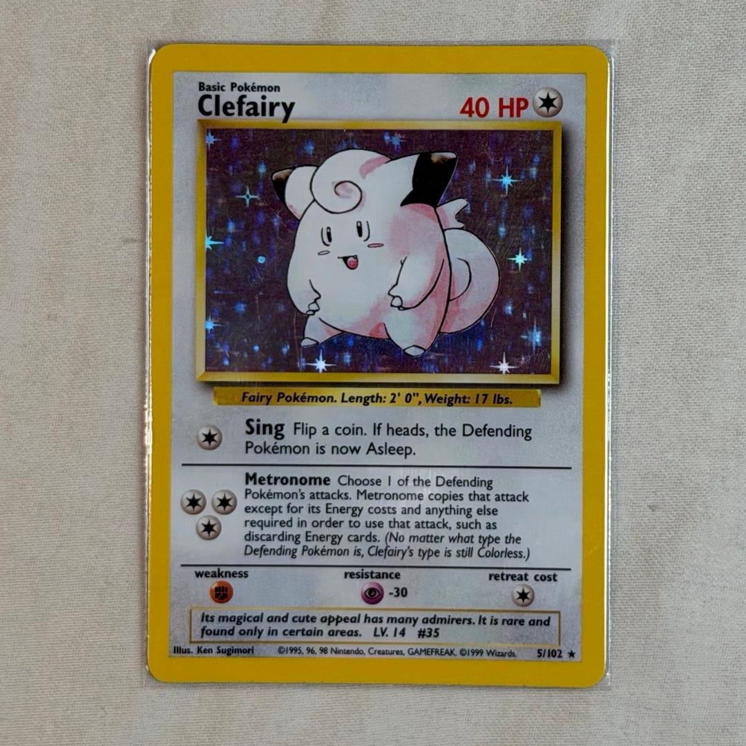 Clefairy Shadowless Base Set 1999 5/102 Holo
