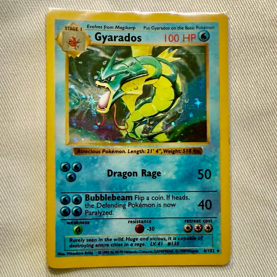 Gyrados shadowless 1999 holo