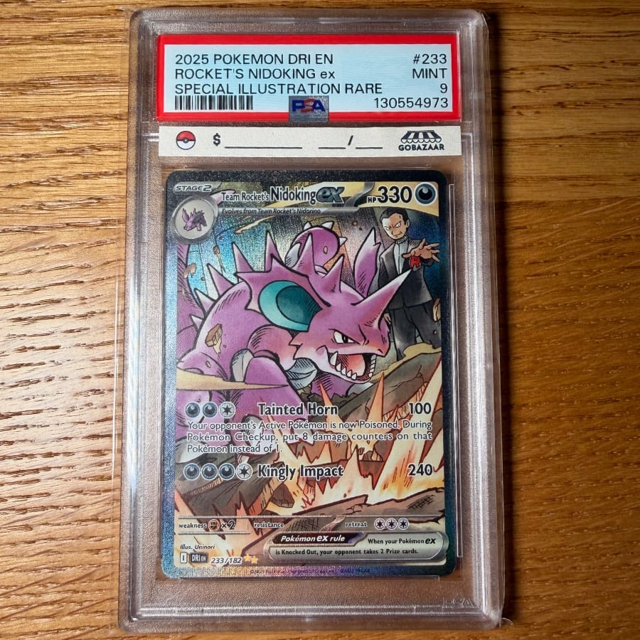 2025 Pokémon DRI EN Rocket's Nidoking ex Special Illustration Rare PSA 9