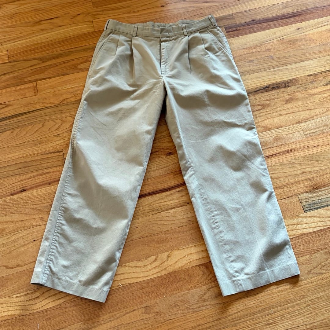 Lands’ End Pleated Khaki Chino – Size 34