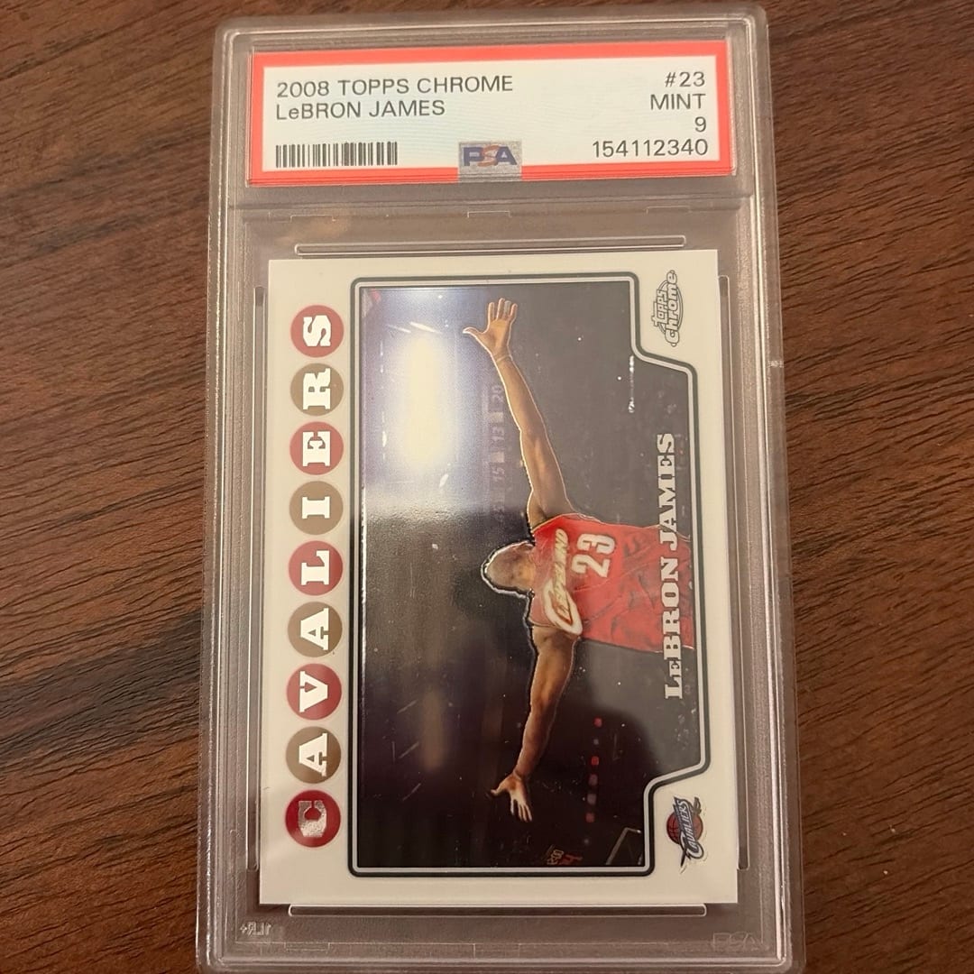 2008 TOPPS CHROME LEBRON JAMES PSA 9