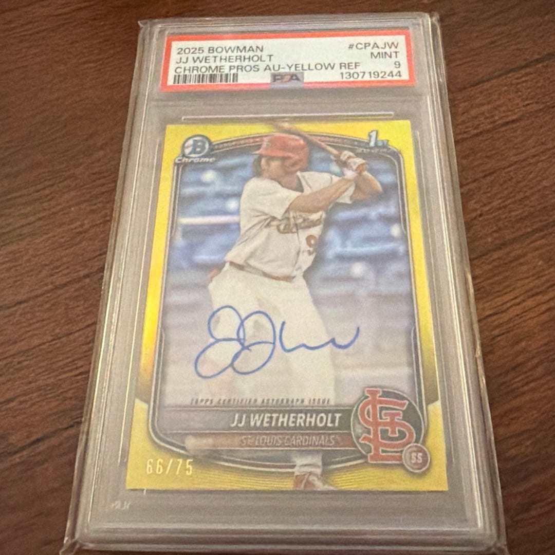 2025 BOWMAN CHROME JJ WETHERHOLT AUTO /75
