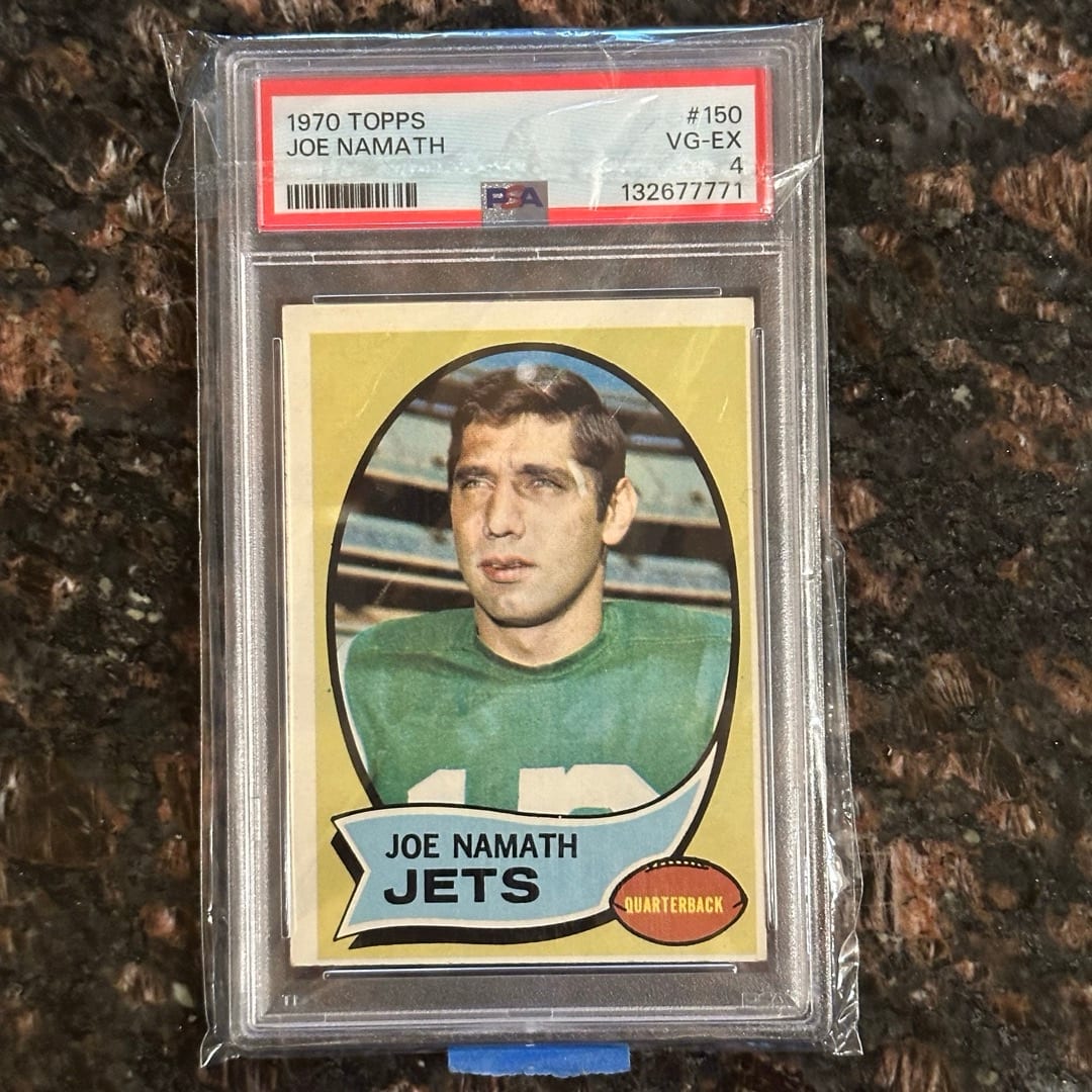 1970 Topps Football Joe Namath PSA 4