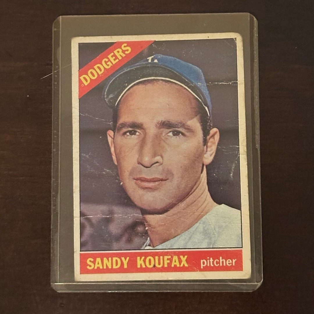 1966 Topps Sandy Koufax RAW