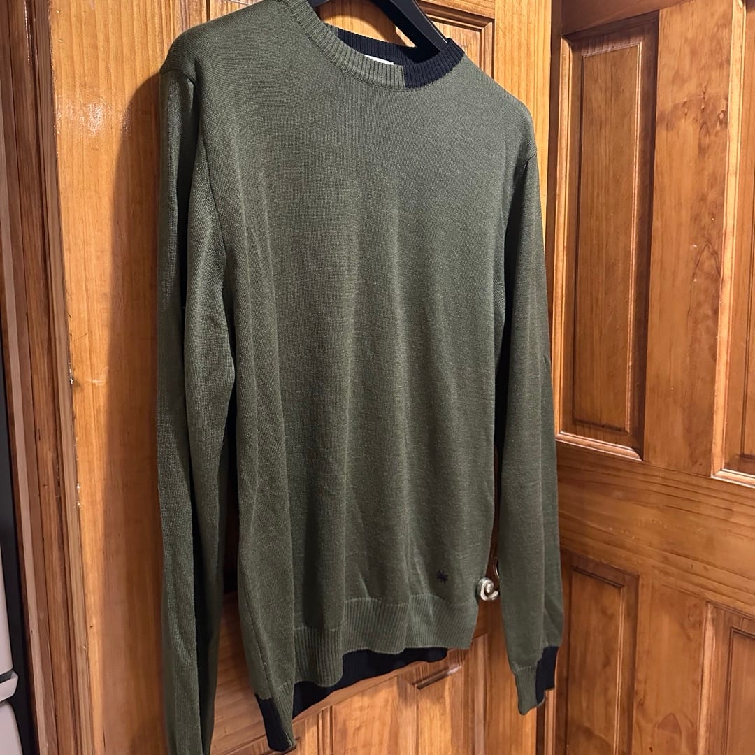Men’s Large - Manuel Ritz ITALY Olive Green Merino Wool Sweater *Never Worn*