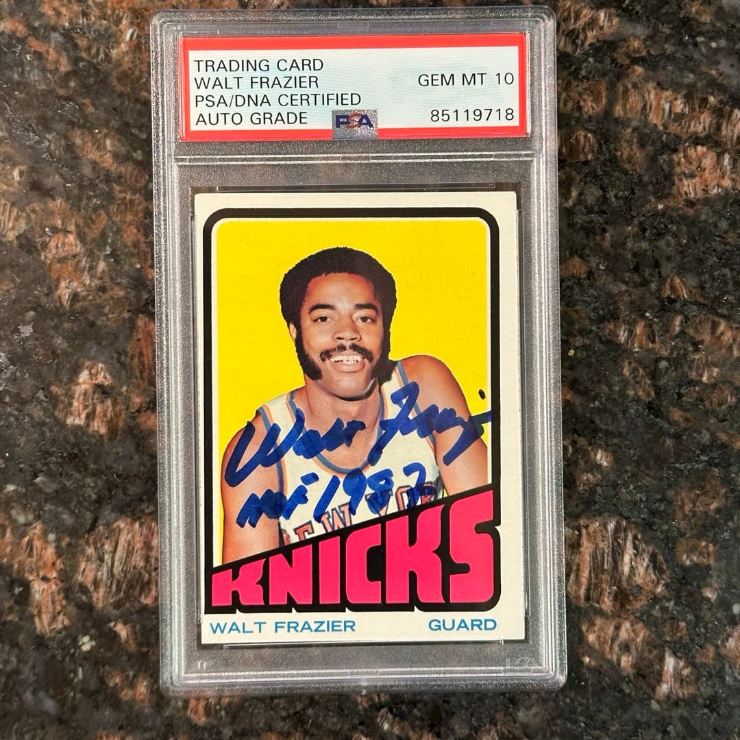 1972 Topps Basketball - Walt Clyde Frazier GEM MT 10 ON CARD AUTO