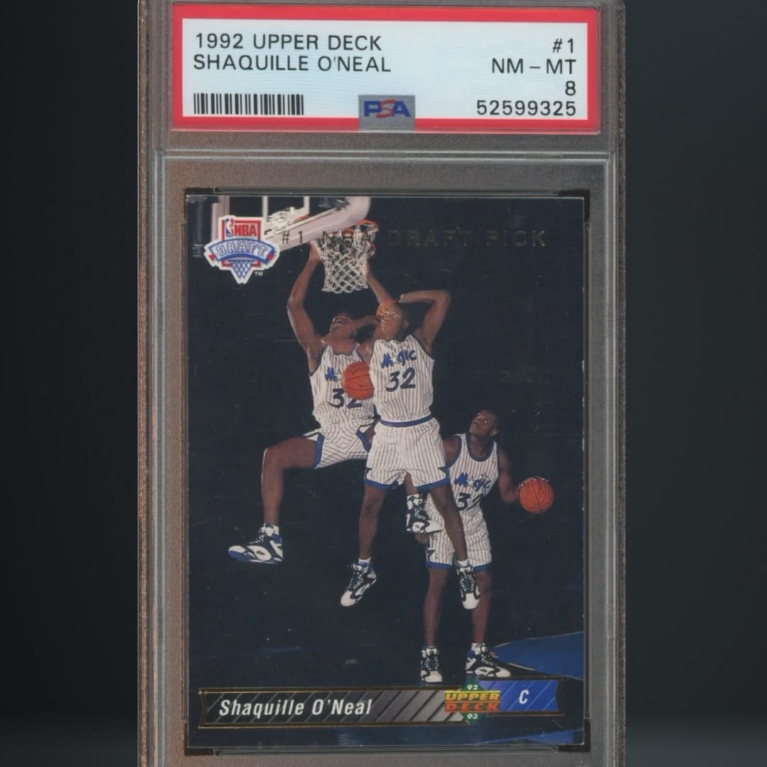 1992 Upper Deck Shaq Rookie Card PSA 8