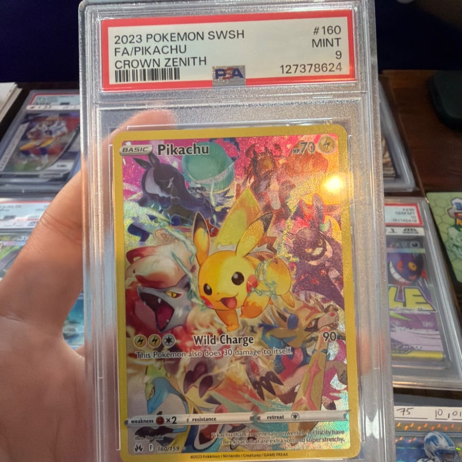 Pikachu crown zenith secret rare Psa 9