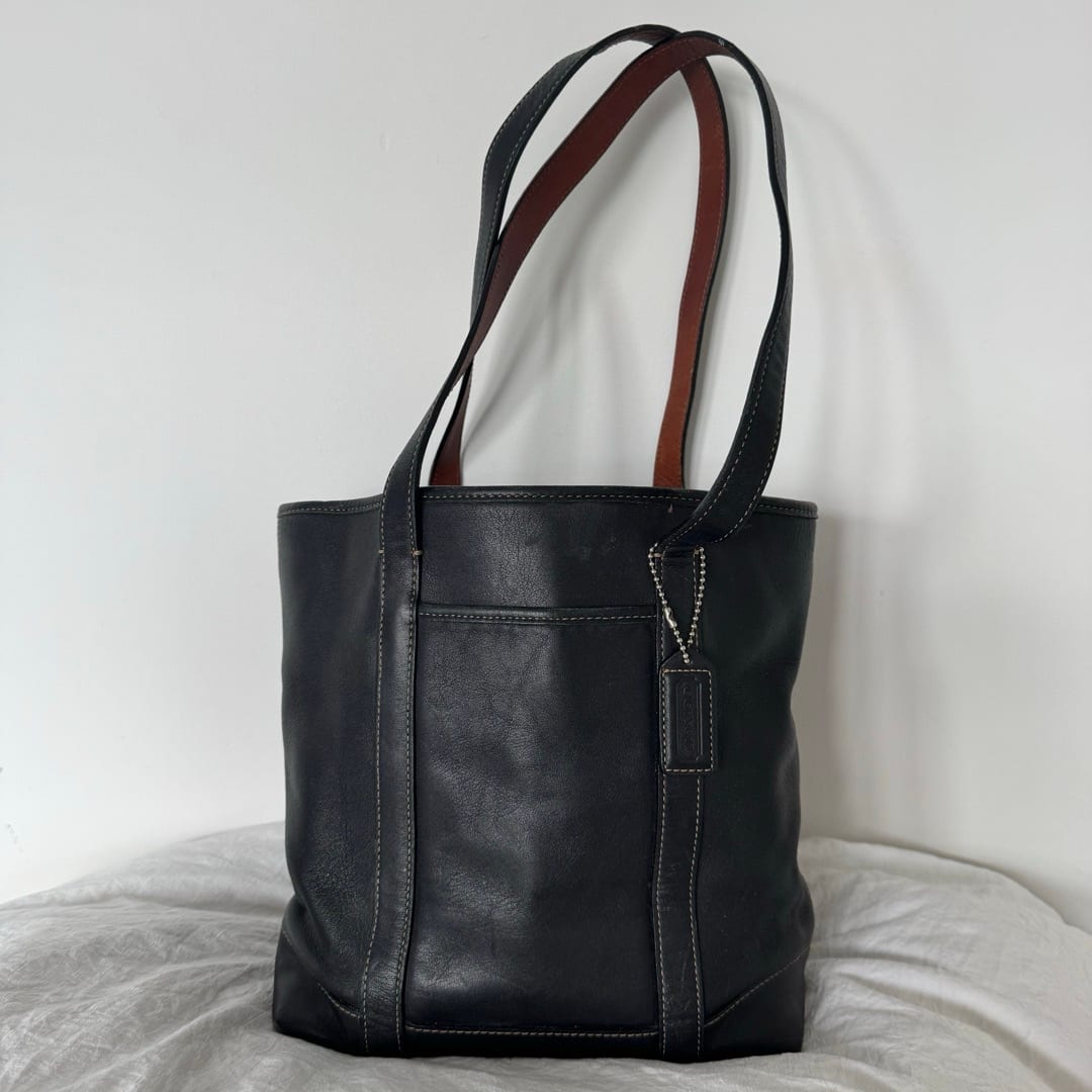 Real Leather “Coach” Shoulder Bag