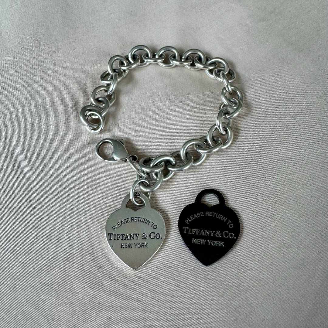 Tiffany Heart Tag Bracelet with Vintage Charm