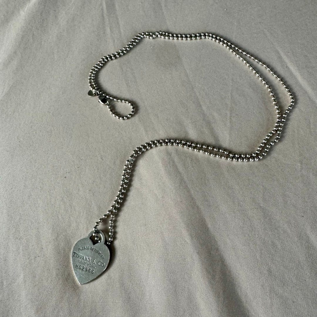 Tiffany & Co Vintage Long Necklace Heart Tag