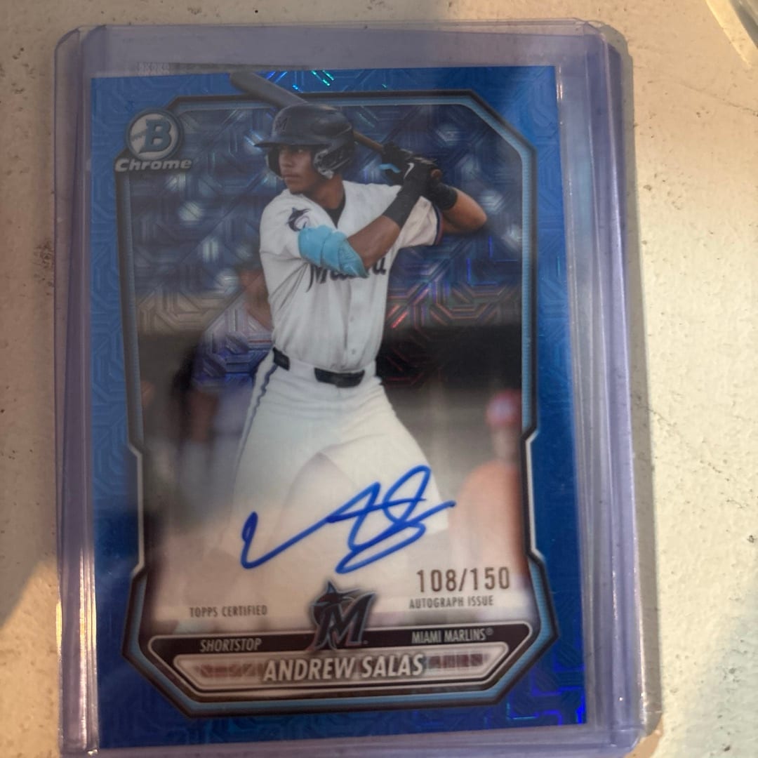 Bowman Chrome Andrew Salas Autograph 108/150