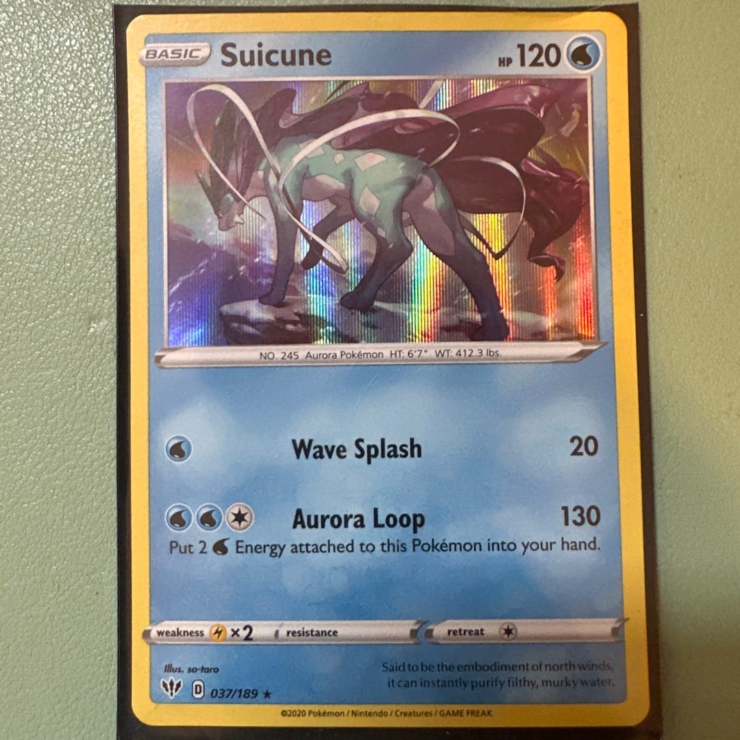 2020 Suicune Holo Ungraded