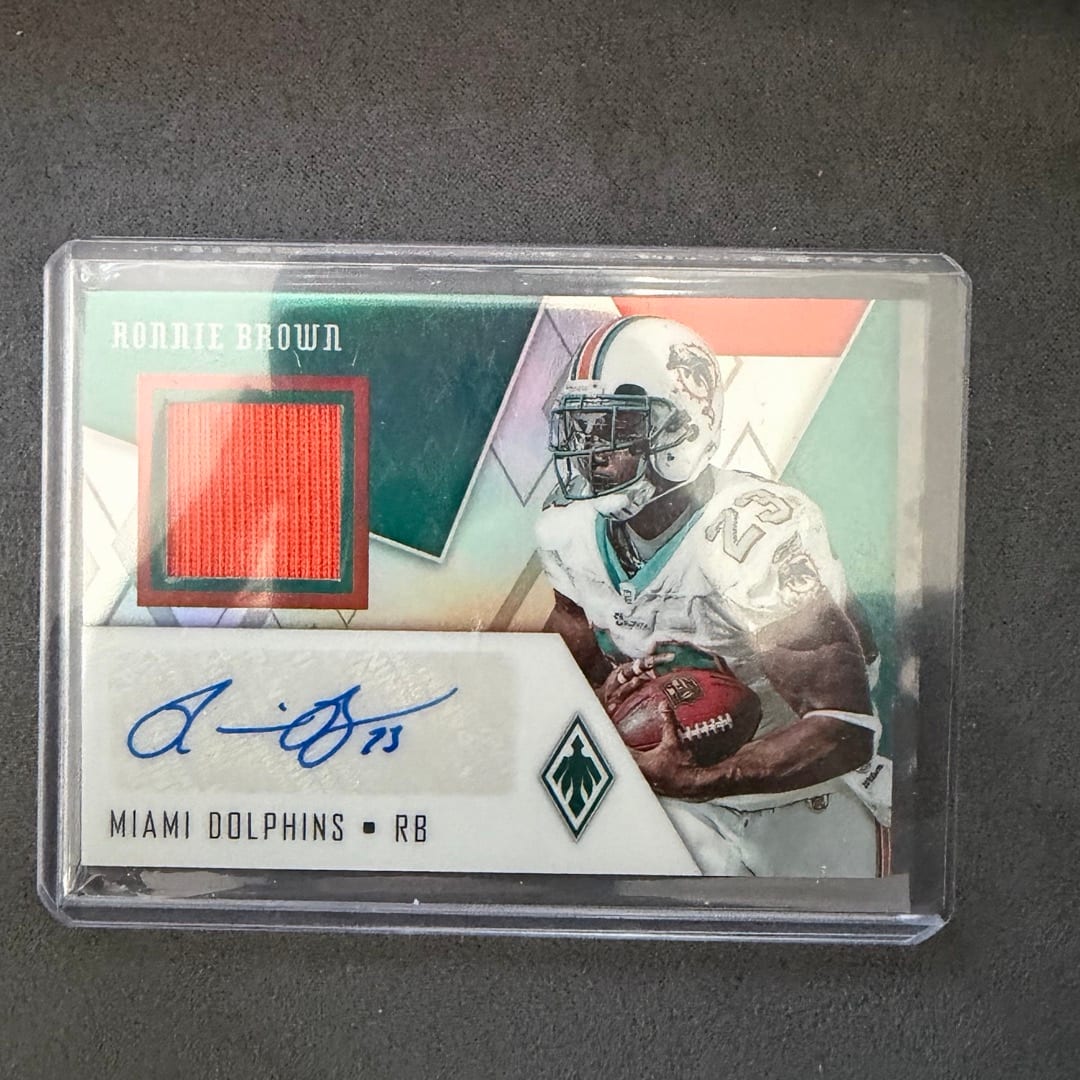 authentic Panini Phoenix Ronnie Brown Autograph Relic / Patch Card featuring an
