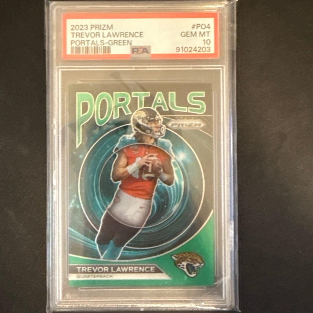 2023 Prizm Trevor Lawrence Portals - Green PSA 10